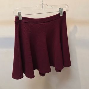 Lush burgundy skater skirt!